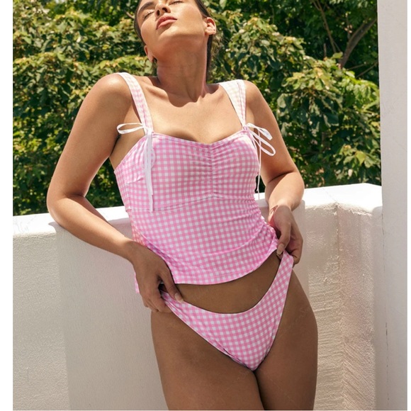Pink Gingham Bikini Set - Picture 2 of 7